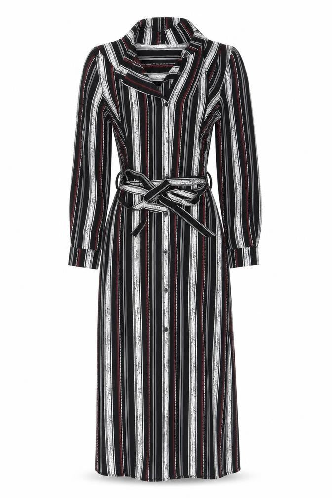 Womens Black Striped  Bodycon  Size XS
