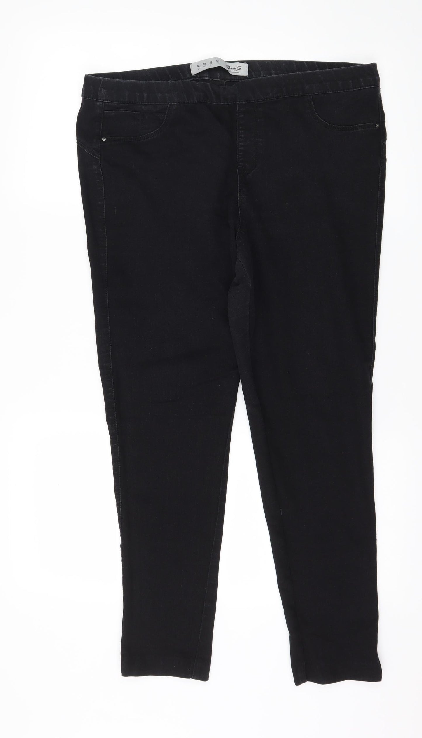 Denim & Co. Womens Black   Jegging Jeans Size 16 L26 in