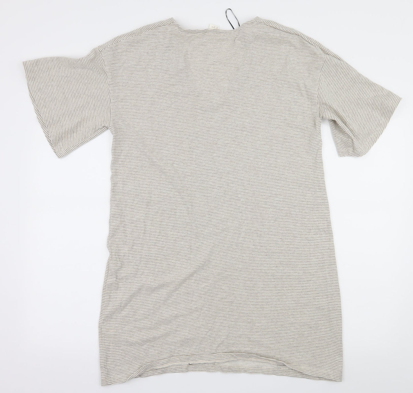 H&M Womens Ivory Striped Jersey Basic T-Shirt Size S