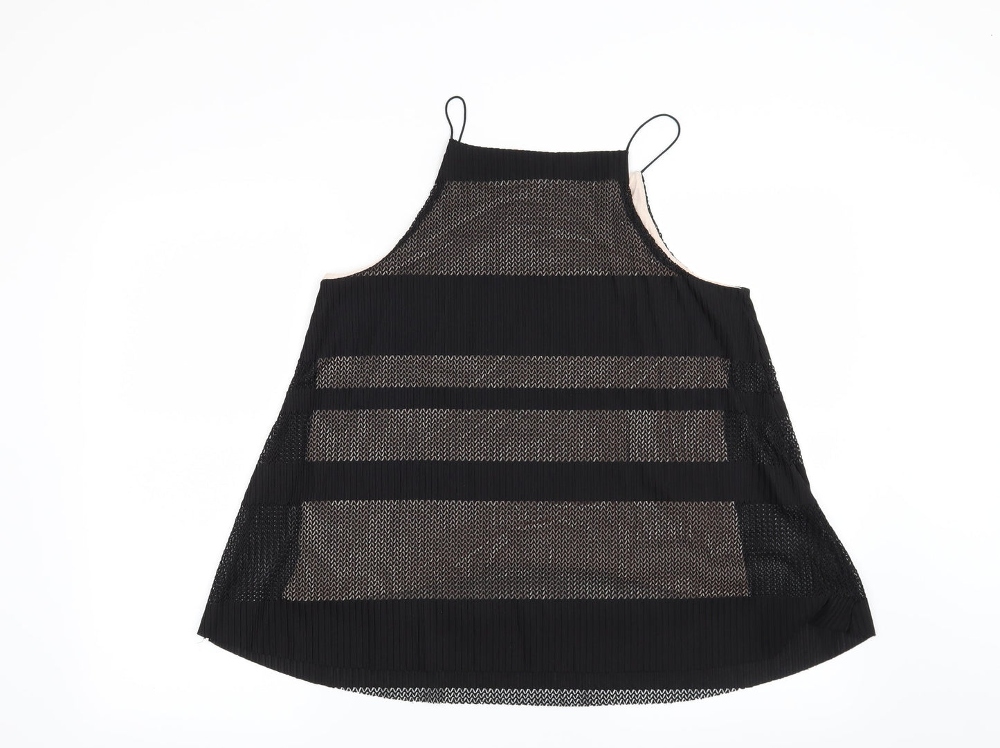 Warehouse Womens Black Striped  Basic Blouse Size 12
