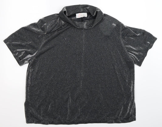 Exelle Womens Silver   Basic Blouse Size M  - Oversized