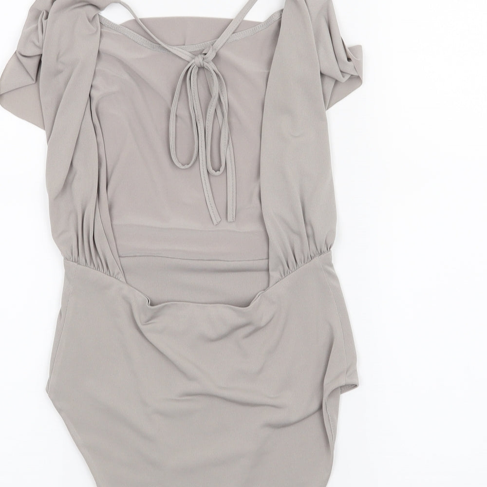Love Womens Grey   Bodysuit One-Piece Size 8