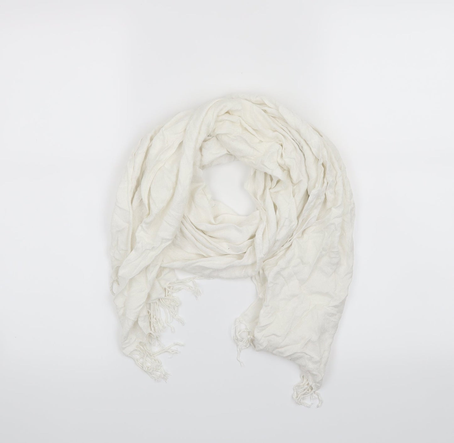 Preworn Womens White    Scarf