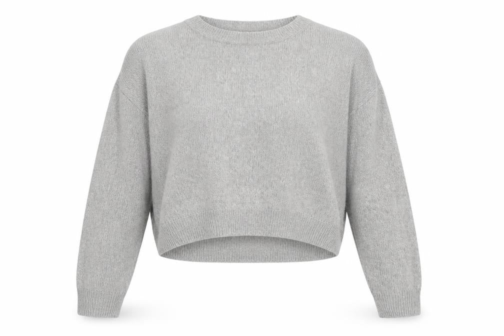 Front view of H&M women’s grey jumper, size M