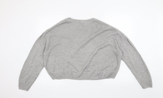 H&M Womens Grey   Pullover Jumper Size M