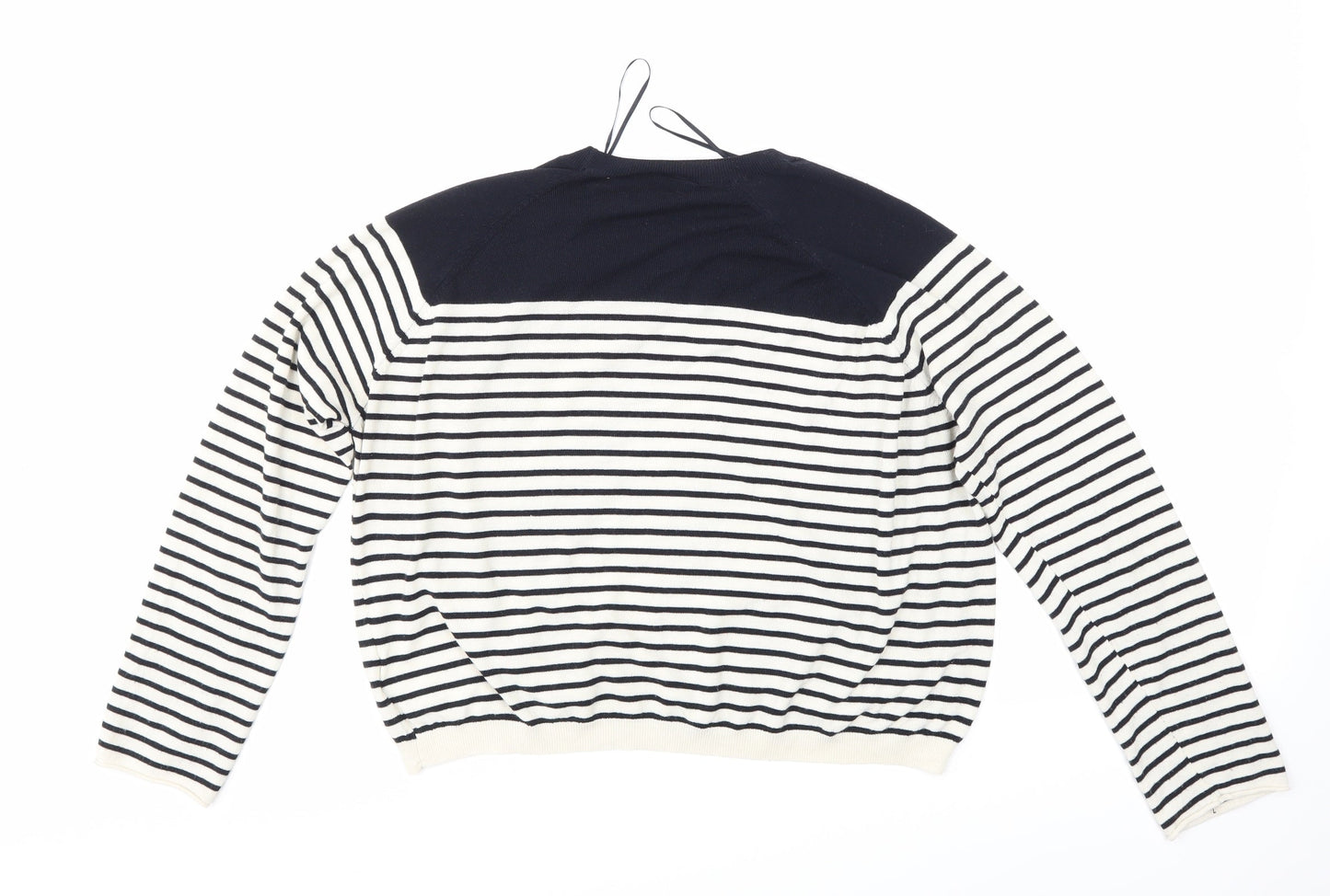 Topshop Womens Blue Striped  Pullover Jumper Size 10