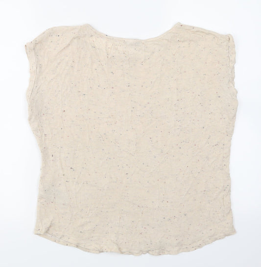 Oasis Womens Ivory   Jersey Blouse Size M