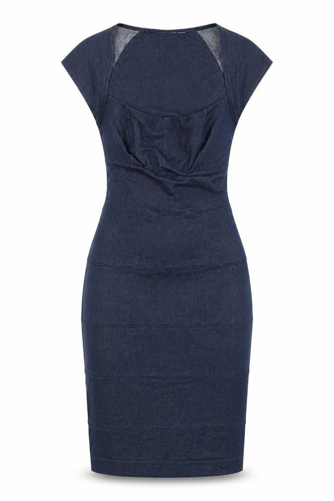 Sasperilla Womens Blue   Pencil Dress  Size 8