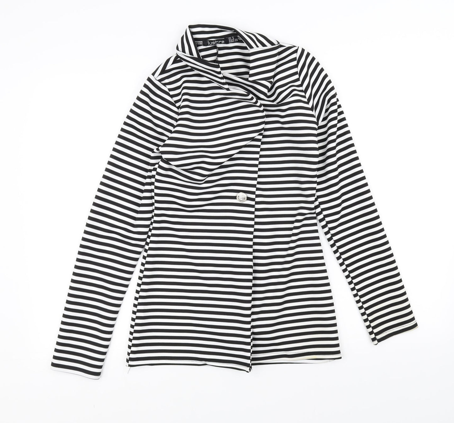 Lustre Womens Black Striped  Jacket  Size 8
