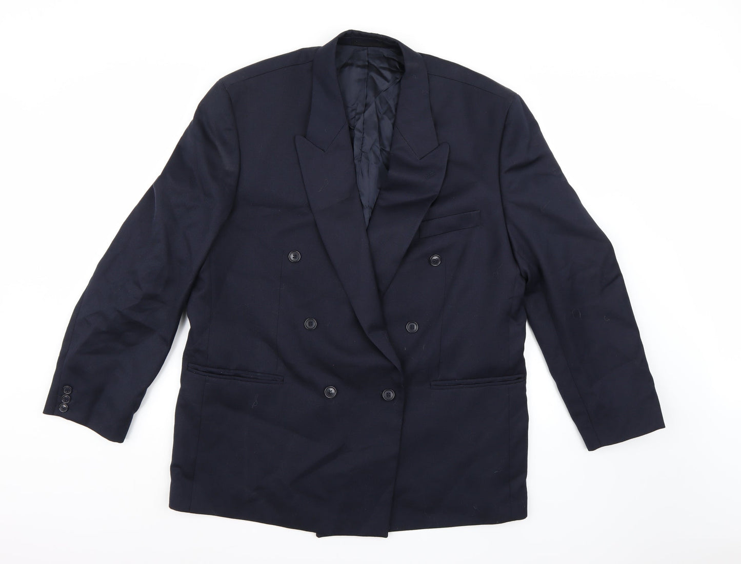 Horne Brothers Mens Blue  Rayon Jacket Suit Jacket Size 44