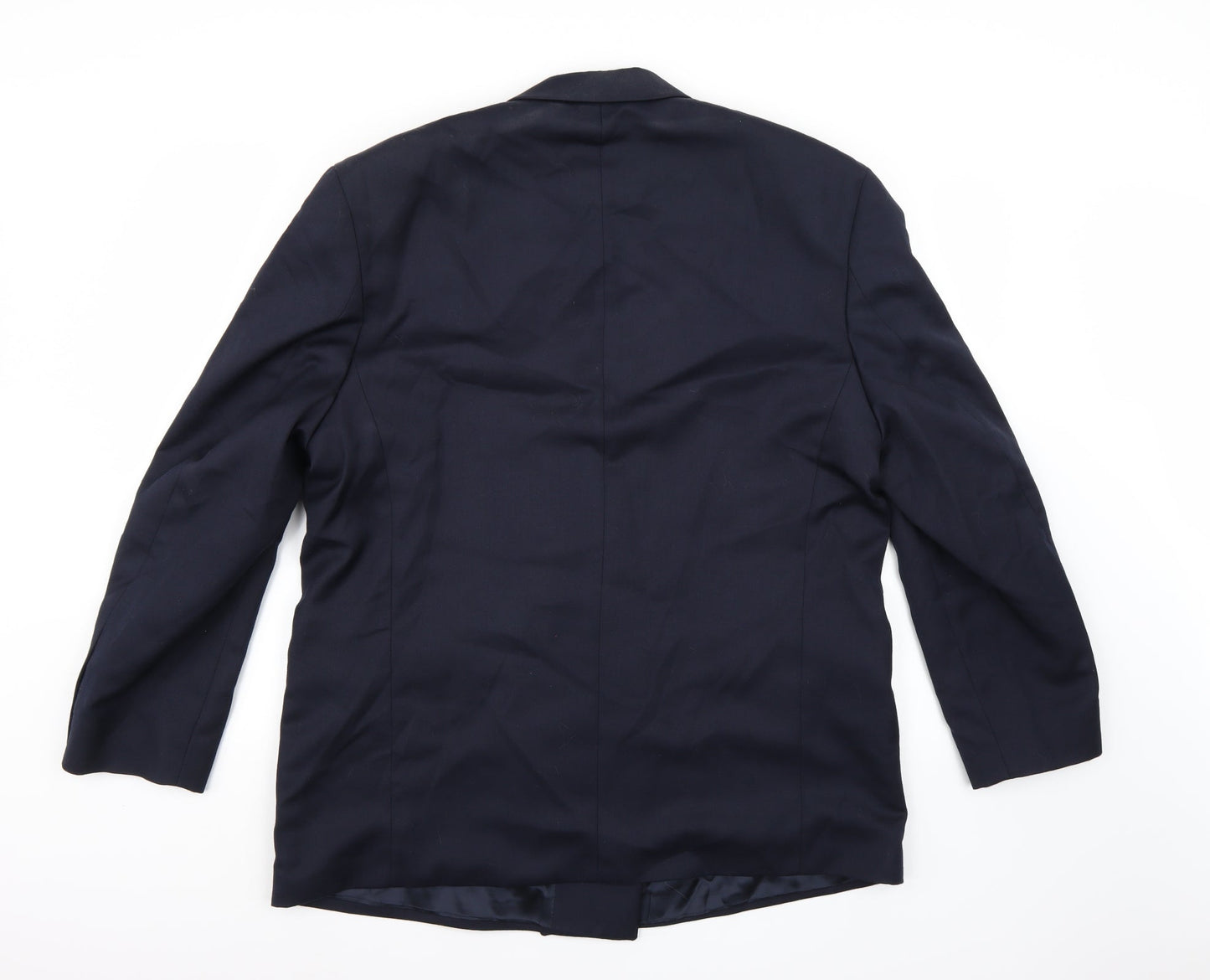 Horne Brothers Mens Blue  Rayon Jacket Suit Jacket Size 44