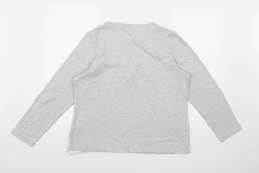 Preworn Womens Grey  Jersey Pullover Sweatshirt Size 16