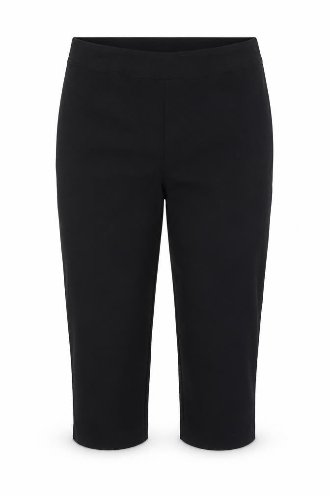 Front view of Scarlett women’s black cropped trousers, size UK 10