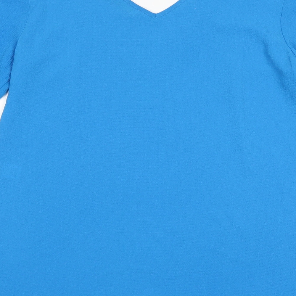 Papaya Womens Blue   Basic Blouse Size 10