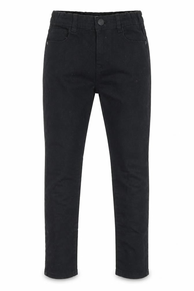 Front view of Denim co girls’ black denim skinny jeans, size 9-10, years