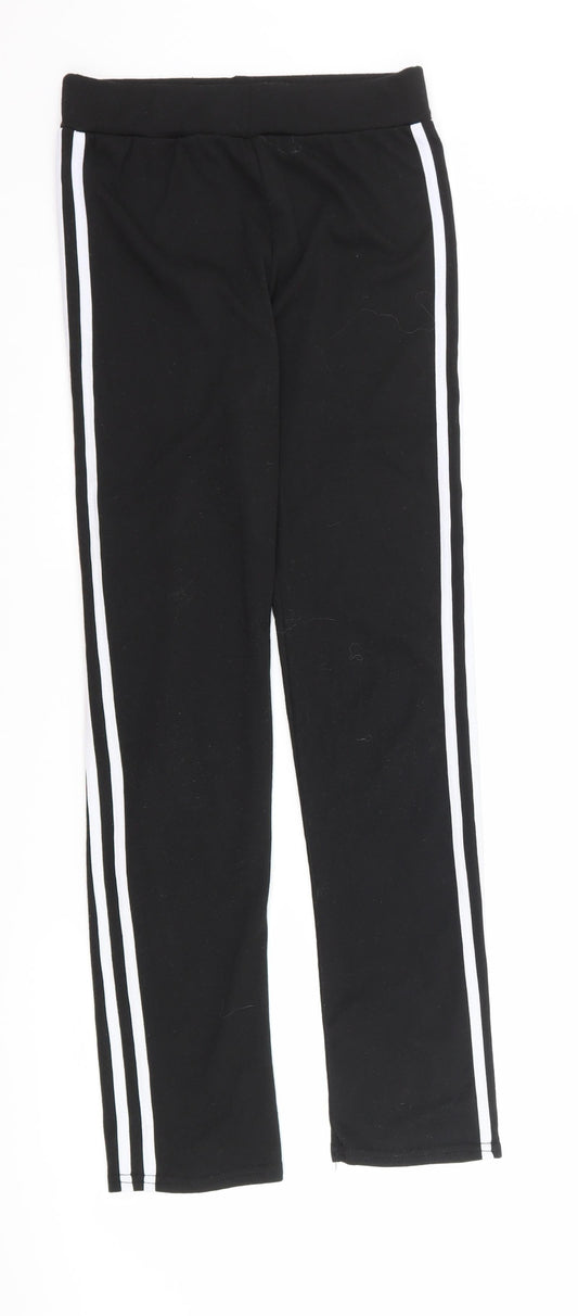 D&A Girls Black   Capri Trousers Size M - leggings