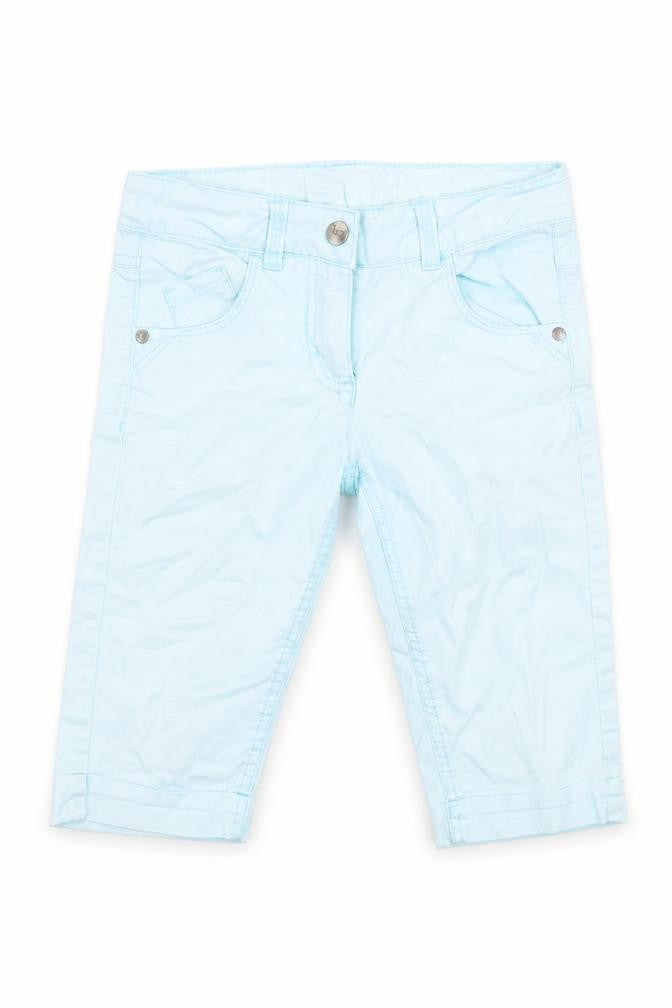 Front view of Avenue girls’ blue cargo shorts, size 8, years