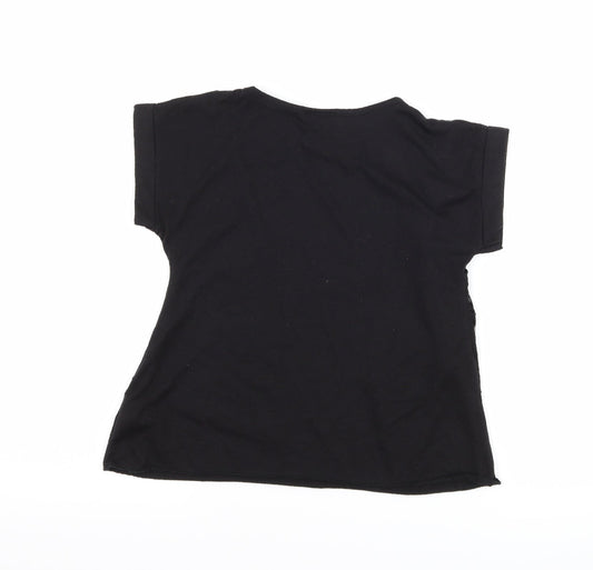 Cherokee Girls Black   Basic T-Shirt Size 6-7 Years