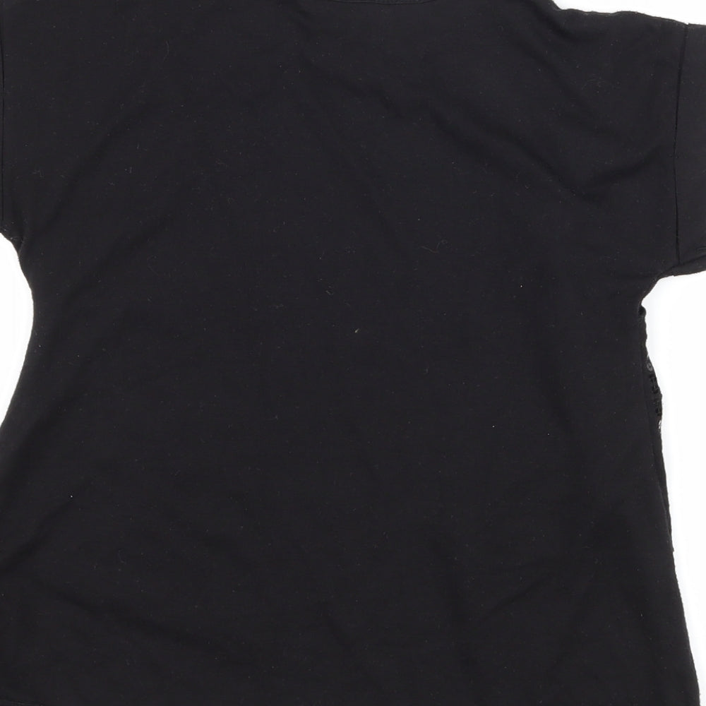 Cherokee Girls Black   Basic T-Shirt Size 6-7 Years