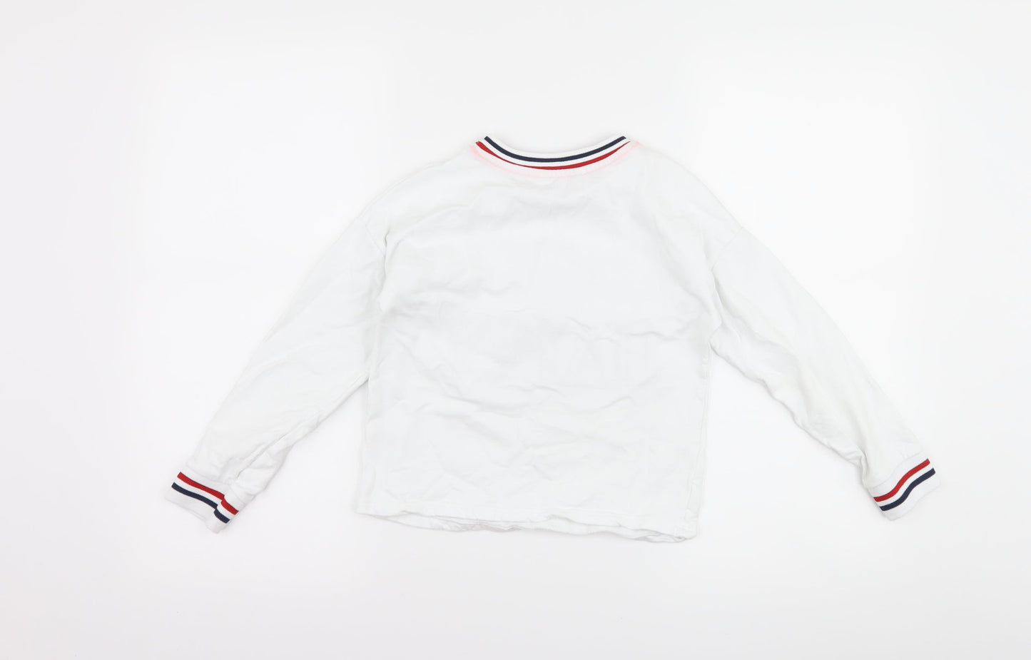 George Boys White   Pullover Sweatshirt Size 8-9 Years  - happy