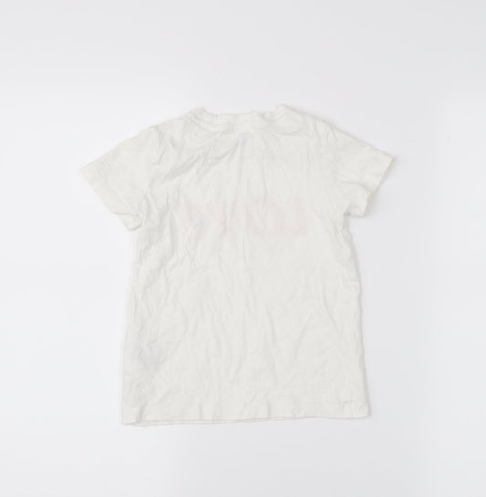 H&M Girls White   Pullover T-Shirt Size 3-4 Years