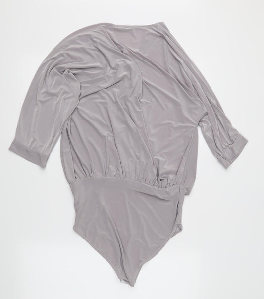 Look of the day Womens Grey   Wrap Button-Up Size 10