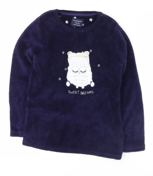Primark Girls Blue   Top Pyjama Top Size 9-10 Years  - TWEET DREAMS OWL
