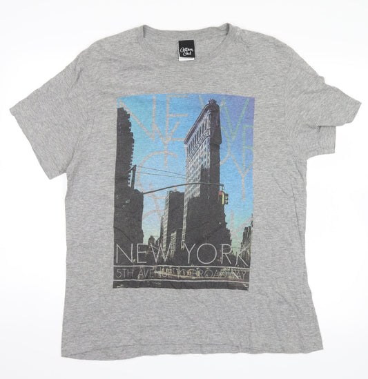 cotton soul Mens Grey    T-Shirt Size M  - new york