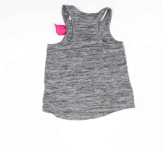 Jojo Siwa Girls Grey   Basic Tank Size 7-8 Years