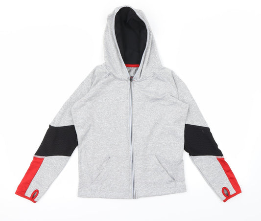 Active Girls Grey   Full Zip Hoodie Size 10 Years