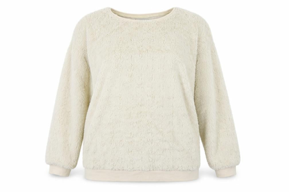 Front view of Next women’s ivory jumper, size UK 10