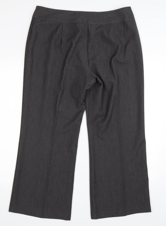 BM Womens Grey   Trousers  Size 16 L27 in