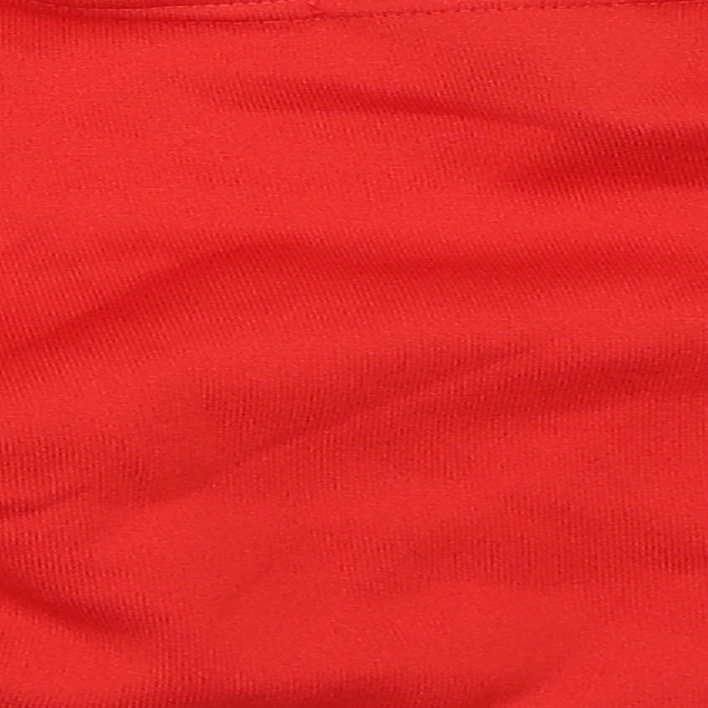 Stylewise Womens Red   Cropped Blouse Size L