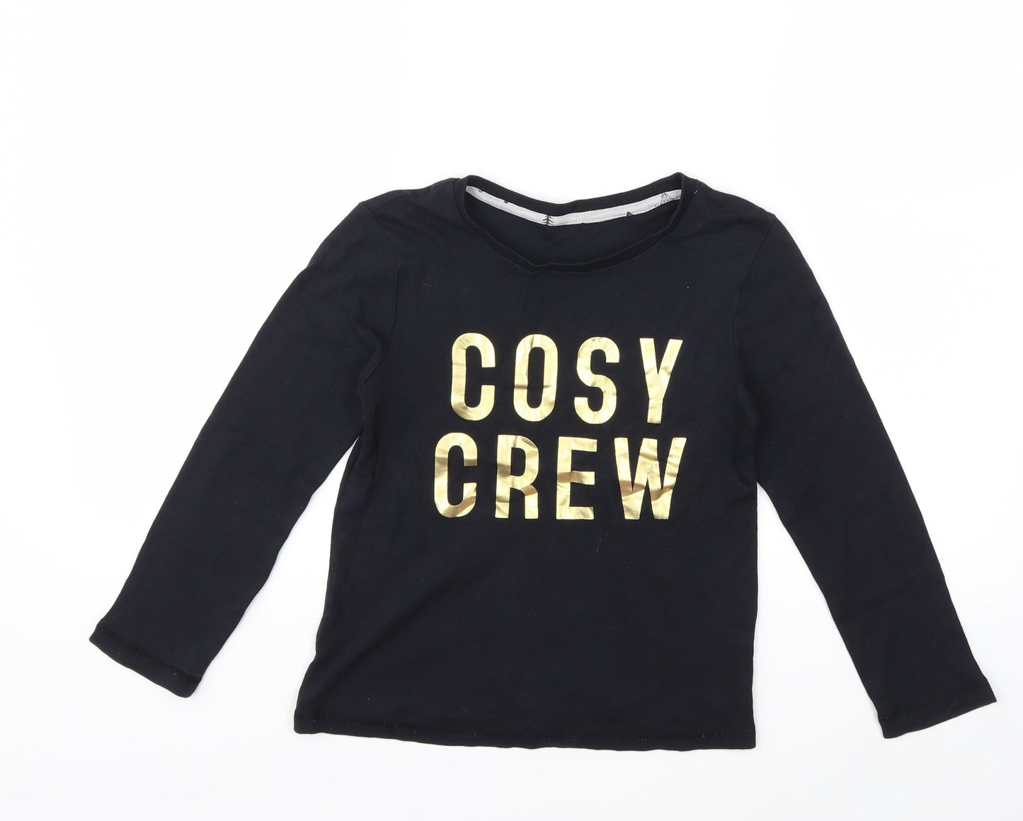 George Girls Black   Basic T-Shirt Size 9-10 Years