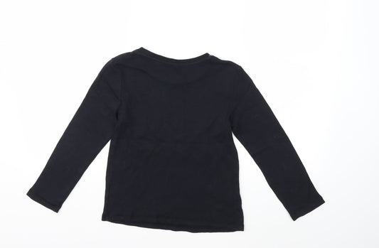 George Girls Black   Basic T-Shirt Size 9-10 Years