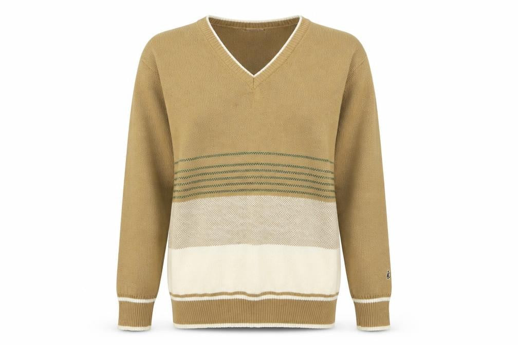 Front view of Preworn women’s brown knit jumper, size XL