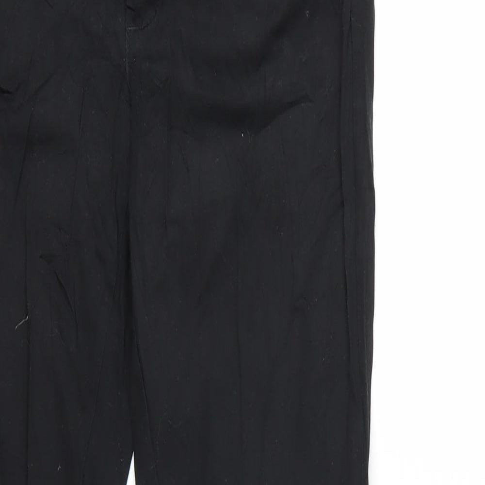 Close-up detail of Mango women’s blue trousers, size UK 26, in, 25-inch leg