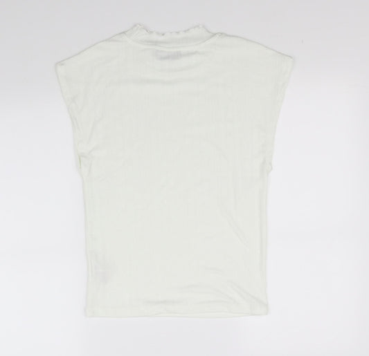 Primark Girls White   Basic T-Shirt Size S