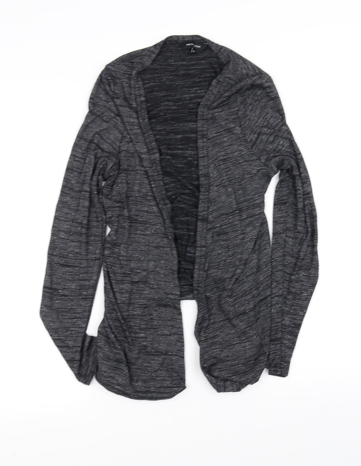 Additional front view of New Look women’s grey cardigan jumper, size UK 12
