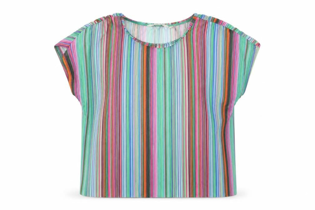 Front view of Miss Evie girls’ green basic t-shirt, size 12-13, years