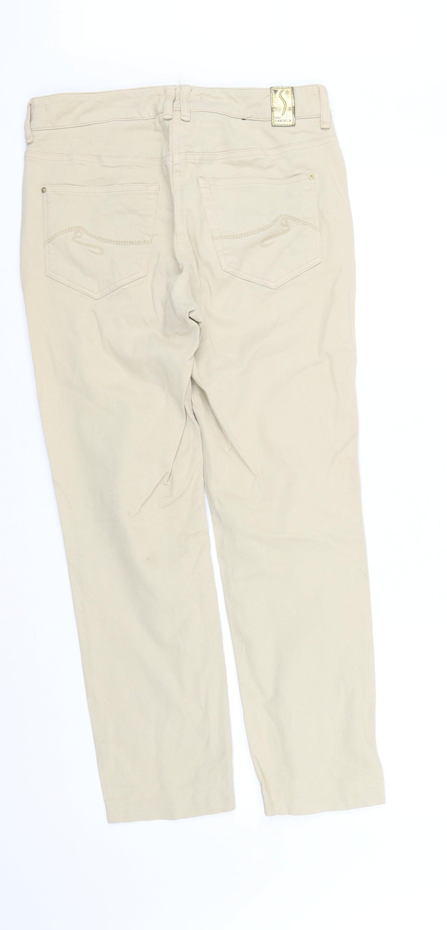pre worn Womens Beige   Straight Jeans Size 34 in L30 in