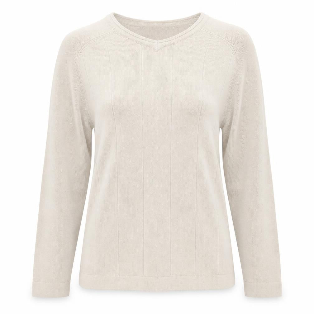 Front view of did milan women’s beige jumper, size S