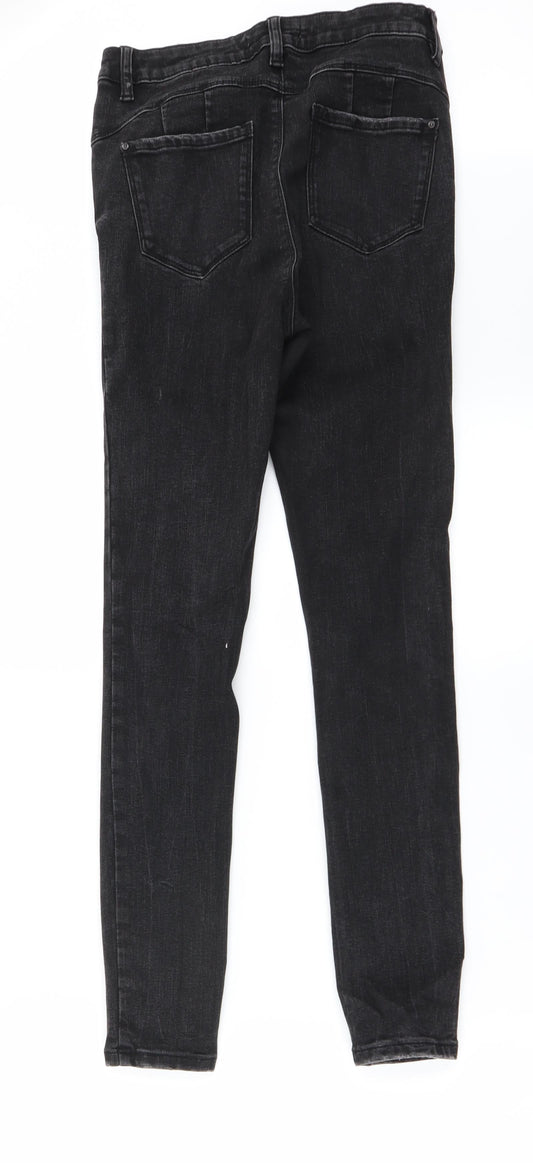 denim co Womens Grey   Straight Jeans Size 10 L26 in