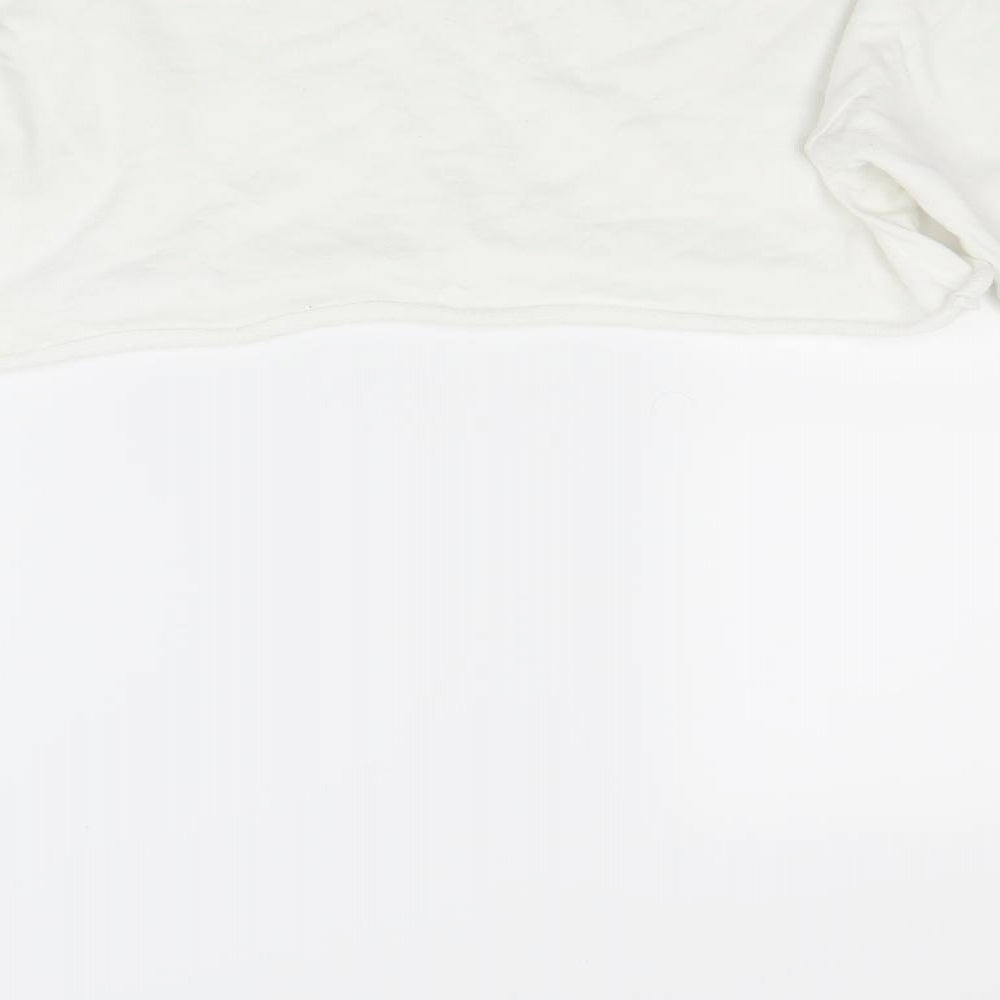 Prettylitlething Womens White   Pullover Sweatshirt Size 10  - crop top