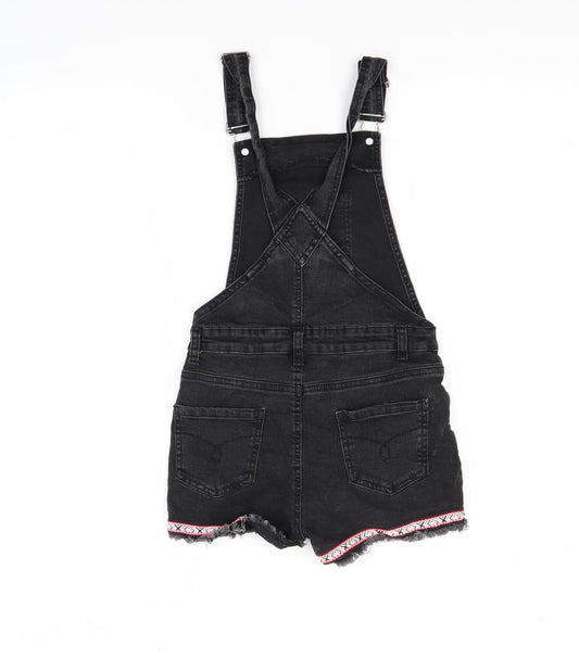 Primark Girls Black  Denim Shorts One-Piece Size 10 Years