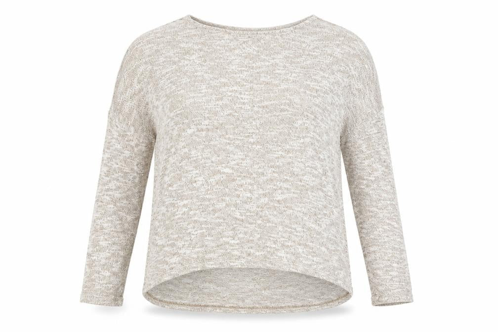Front view of New Look women’s beige jumper, size UK 14