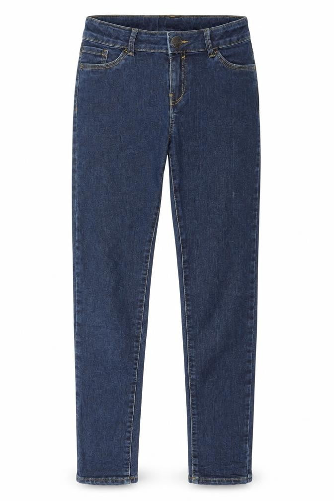 Front view of C&A girls’ blue denim skinny jeans, size 13, years