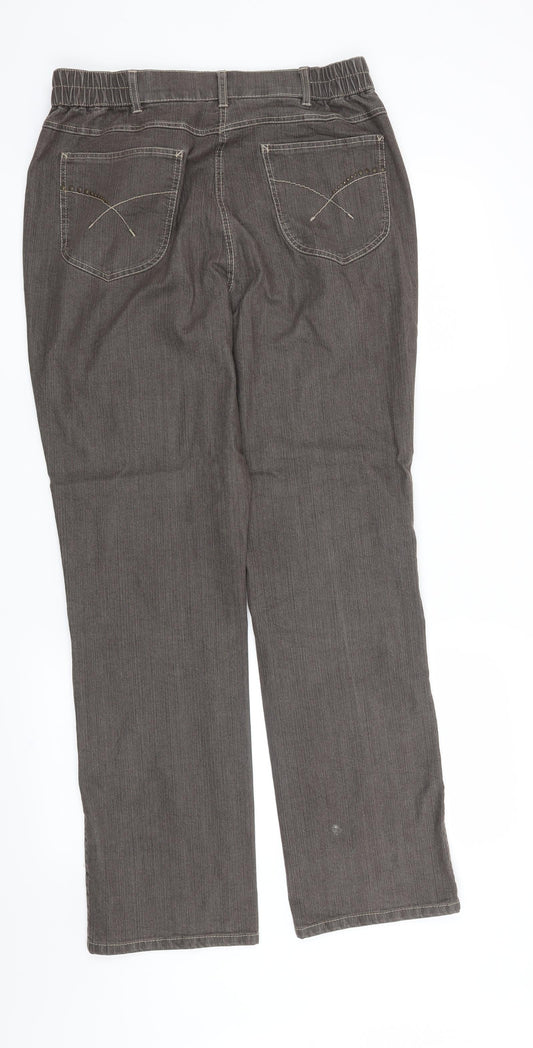Preworn Womens Grey   Straight Jeans Size 34 in L29 in