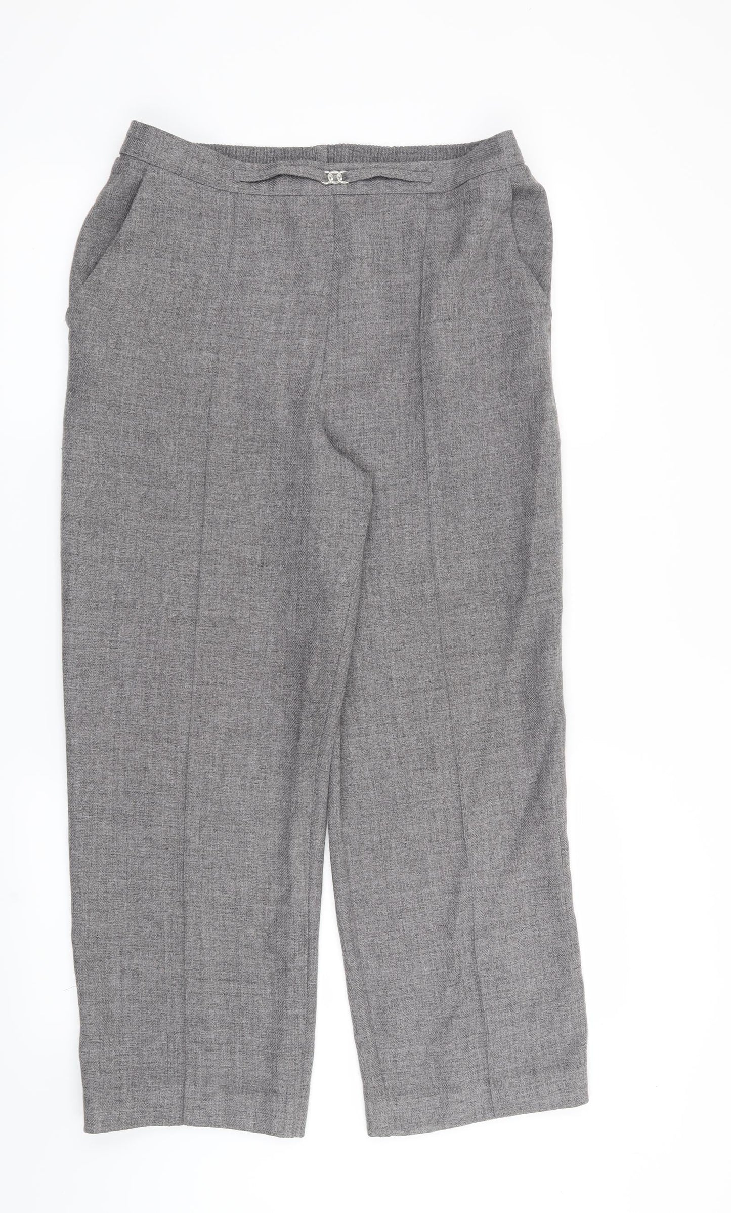 Marks and Spencer Womens Grey   Trousers  Size 14 L25 in
