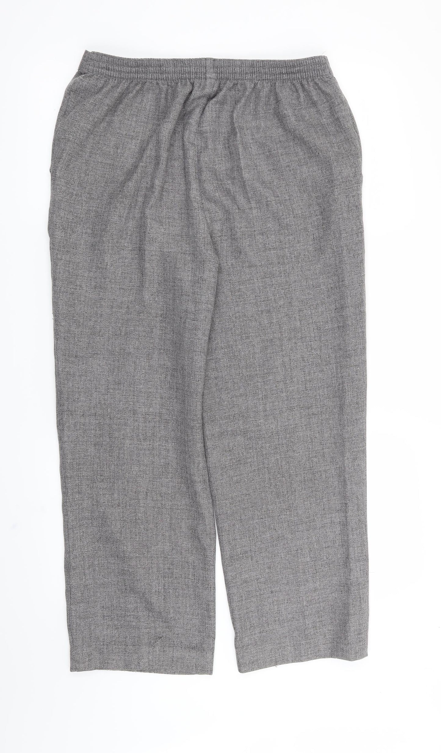Marks and Spencer Womens Grey   Trousers  Size 14 L25 in